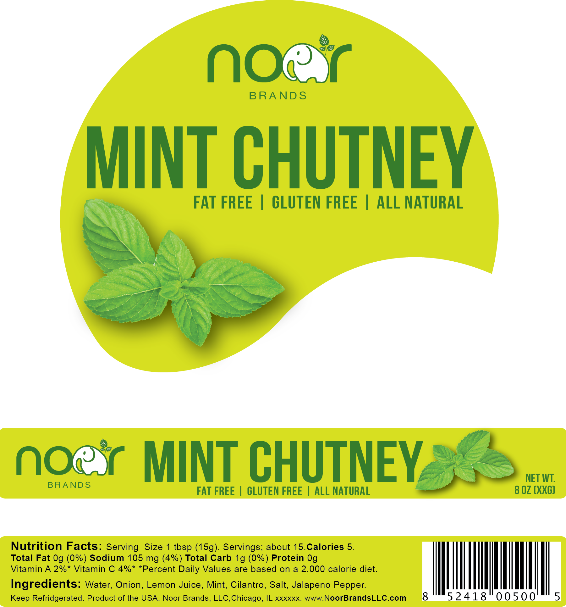 Mint Chutney Package & Logo Design