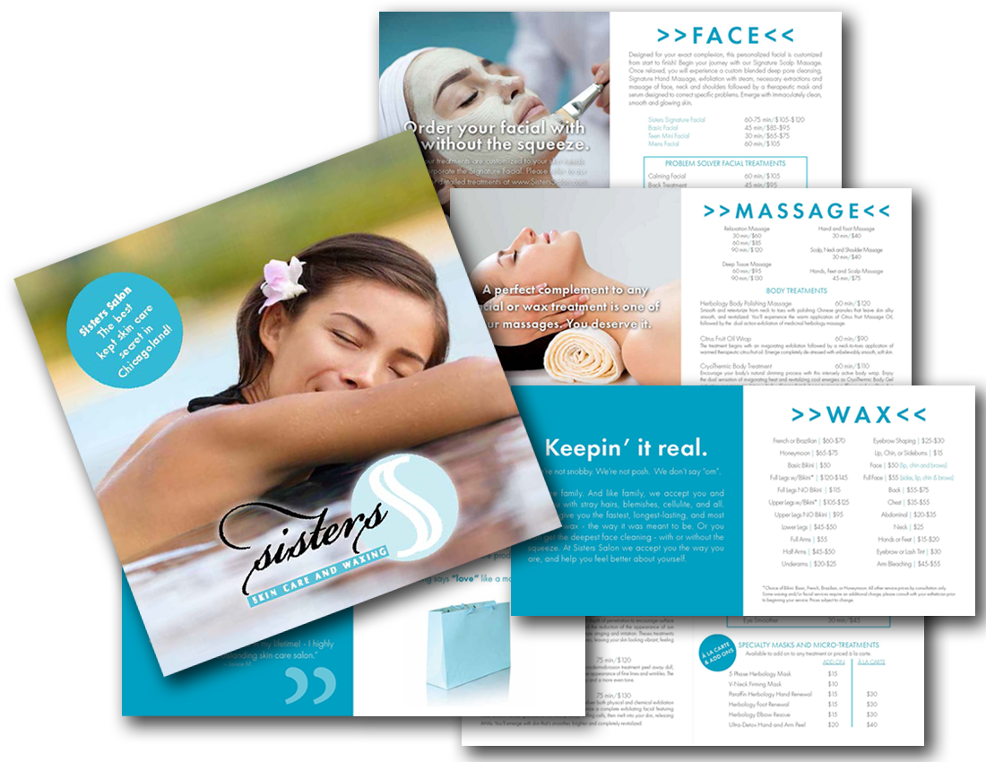 Sisters Salon Brochure & Website